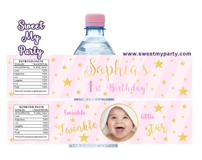 Twinkle Twinkle Little Star water bottle labels,(004a,c)